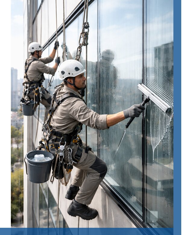 Мойка окон альпинистами в Новокузнецке от 4623 р. | ВЫСОТНИК-Нвк