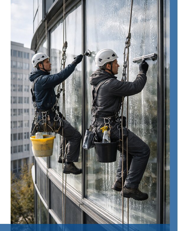 Мойка панорамных окон в Новокузнецке от 360 р. заказать у ВЫСОТНИК-Нвк