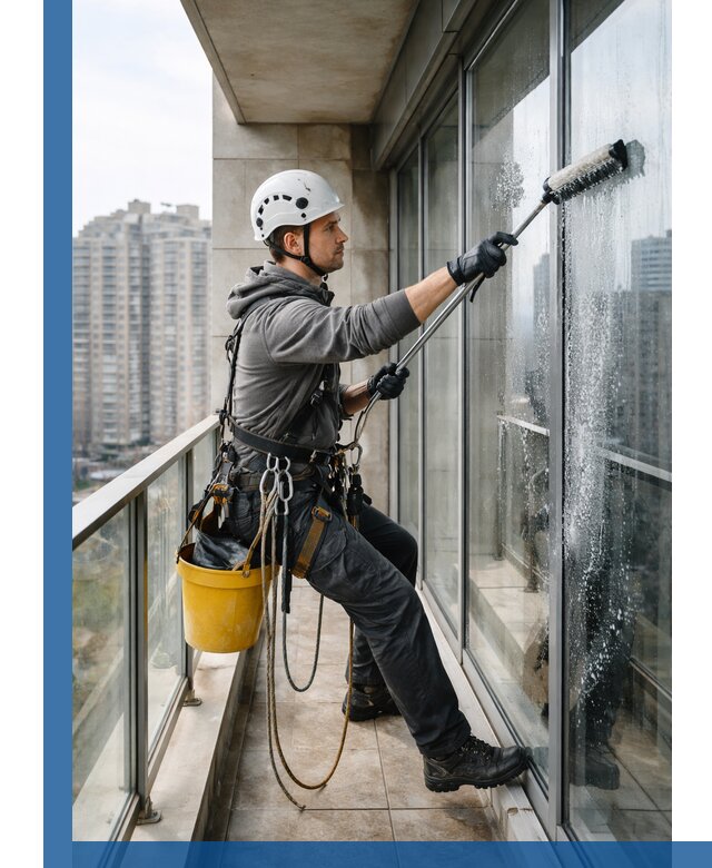 Профессиональная мойка балконного остекления в Новокузнецке