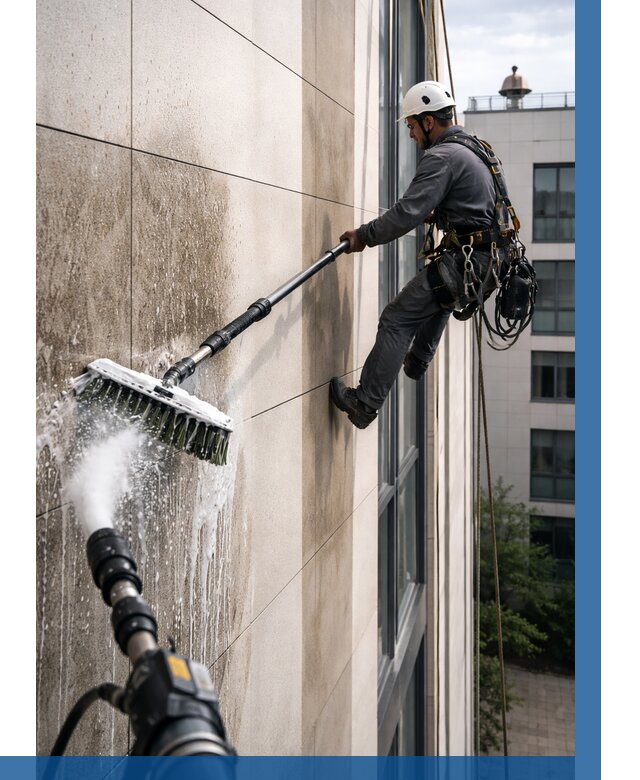 Мойка фасада из керамогранита в Новокузнецке от 308 р. | ВЫСОТНИК-Нвк