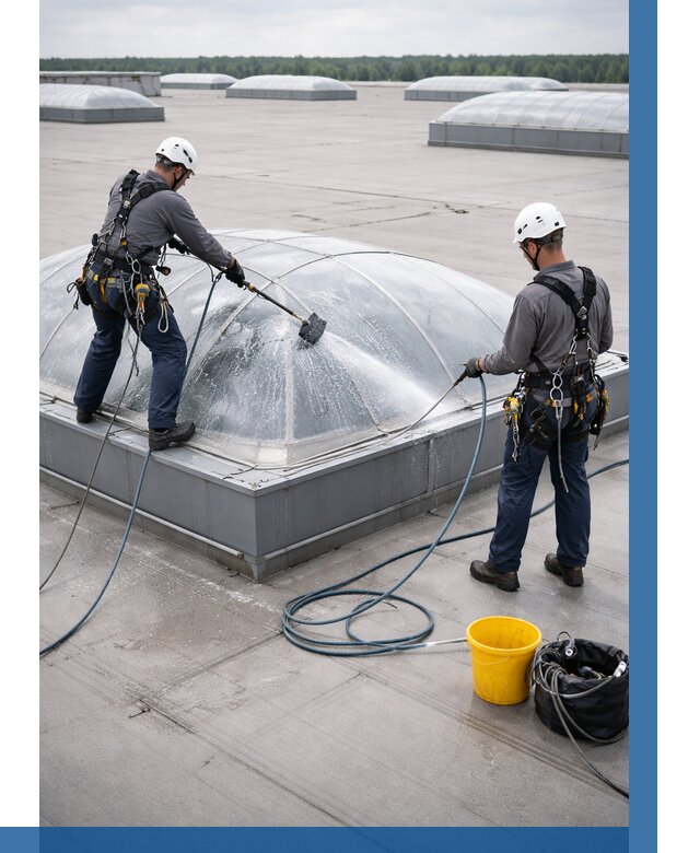 Мойка зенитных фонарей в Новокузнецке, заказать от 4623 р. | ВЫСОТНИК-Нвк