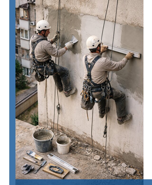 Комплексный ремонт штукатурного фасада с гарантией в Новокузнецке