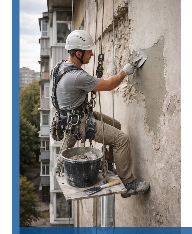 Восстановление фасадной штукатурки в Новокузнецке с гарантией качества