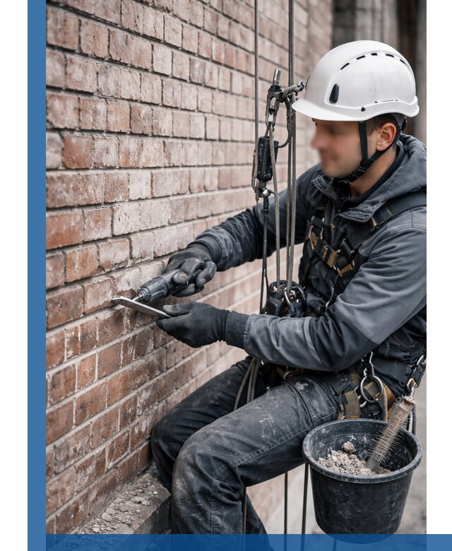 Расшивка кирпичных швов фасадов и стен, ремонт в Новокузнецке