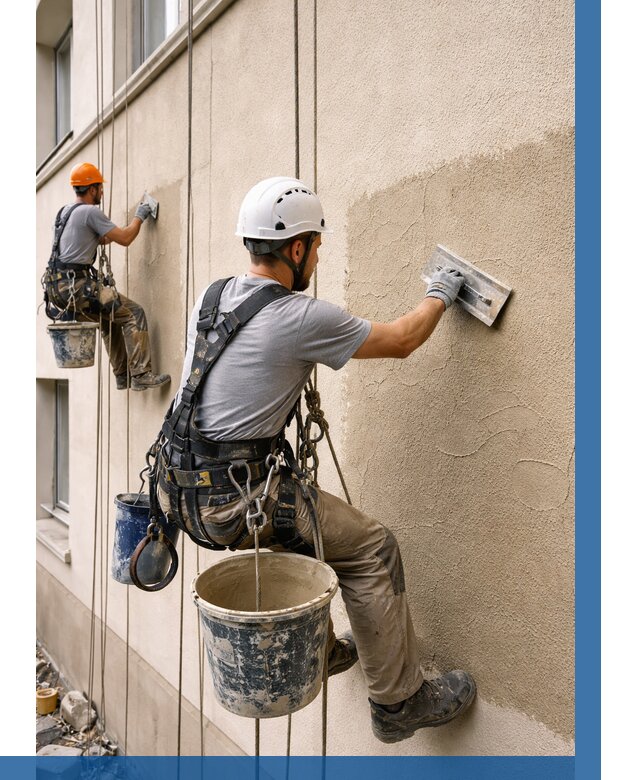 Декоративная штукатурка фасада в Новокузнецке от 1233 р. | ВЫСОТНИК-Нвк