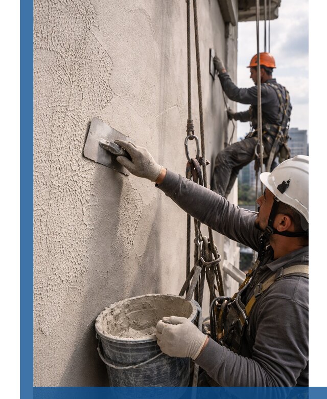 Декоративная штукатурка фасада с утеплением и защитой в Новокузнецке
