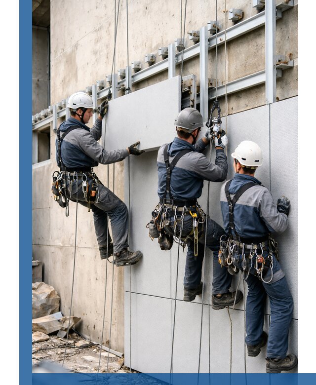 Монтаж вентилируемого фасада в Новокузнецке под ключ с гарантией качества