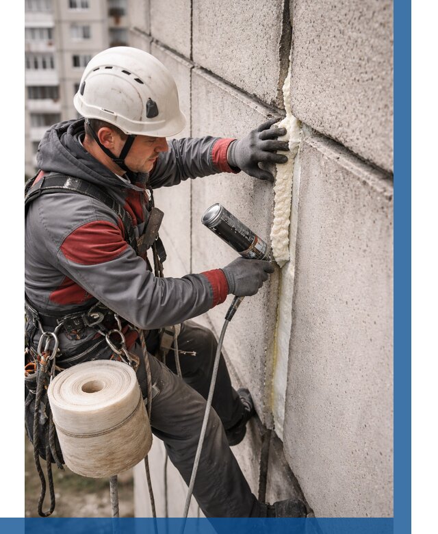 Утепление межпанельных швов в Новокузнецке от 719 р. | ВЫСОТНИК-Нвк