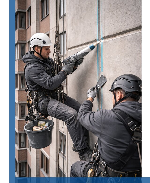Вторичная герметизация швов фасада и кровли в Новокузнецке