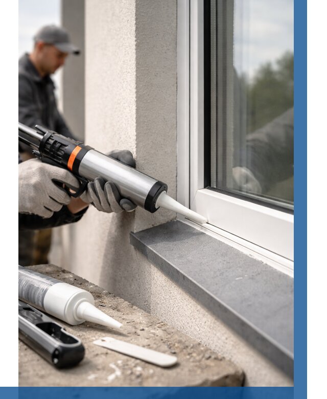 Герметизация монтажных швов окон в Новокузнецке от 668 р. | ВЫСОТНИК-Нвк