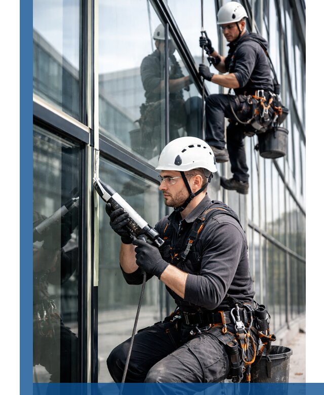 Герметизация витражных швов в Новокузнецке для зданий и фасадов