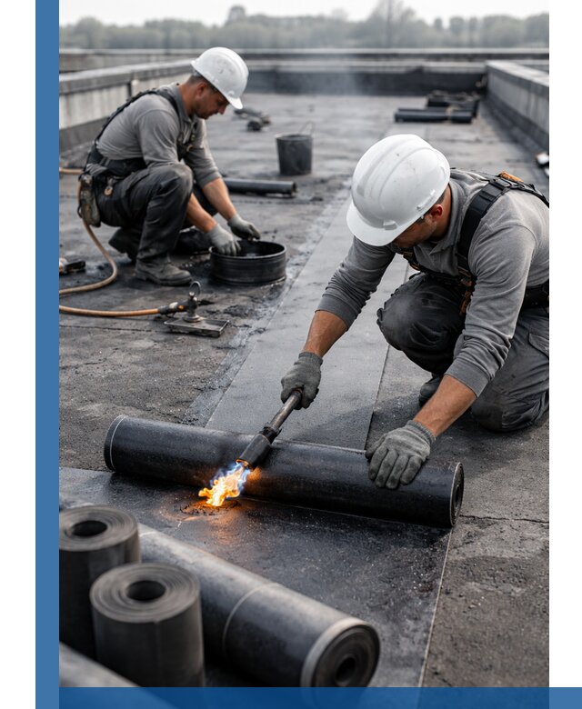 Ремонт рулонной кровли в Новокузнецке герметизация и восстановление