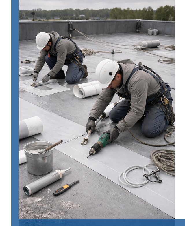 Ремонт мембранной кровли в Новокузнецке качественно и с гарантией