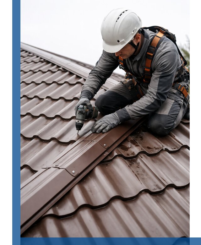 Ремонт металлочерепицы на крыше в Новокузнецке профессионально