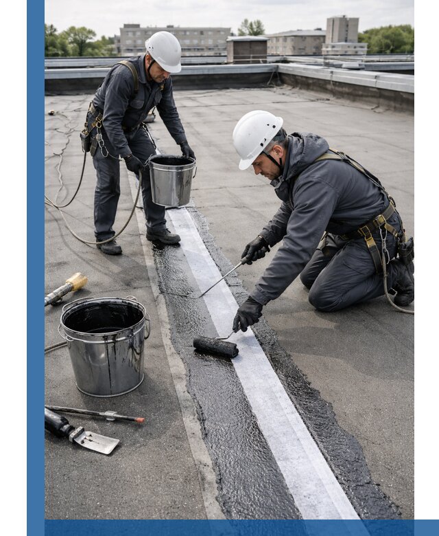 Гидроизоляция кровли мастикой в Новокузнецке надежная защита