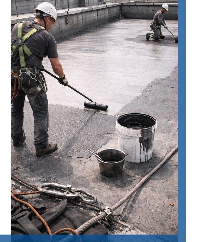 Гидроизоляция кровли жидкой резиной в Новокузнецке от 514 р. | ВЫСОТНИК-Нвк