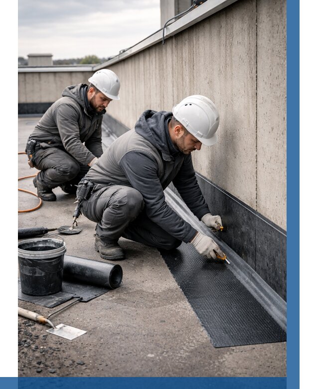 Гидроизоляция примыканий на кровле в Новокузнецке от 925 р. | ВЫСОТНИК-Нвк