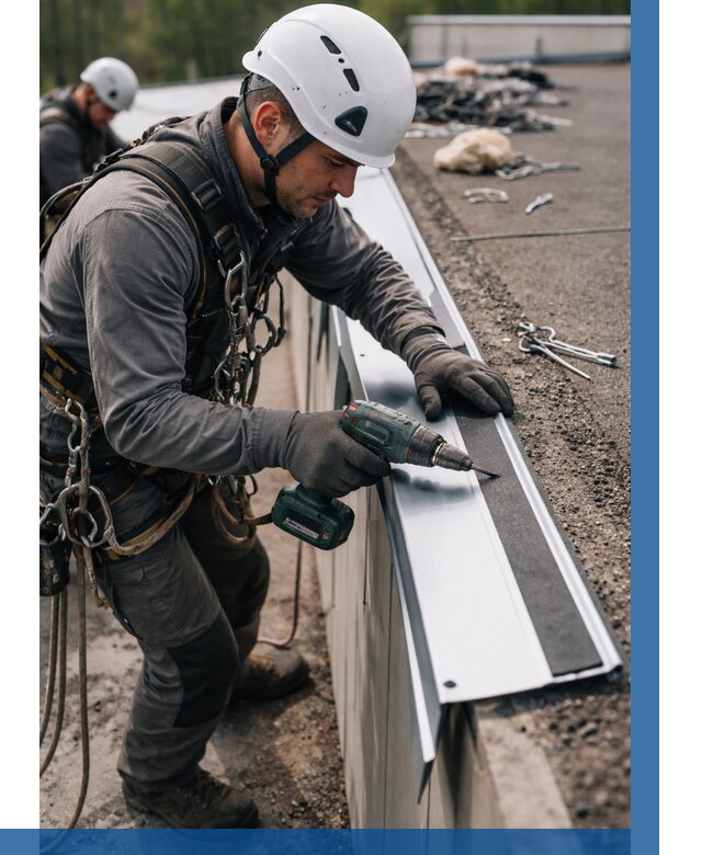 Монтаж капельника на кровле в Новокузнецке от 308 р. | ВЫСОТНИК-Нвк