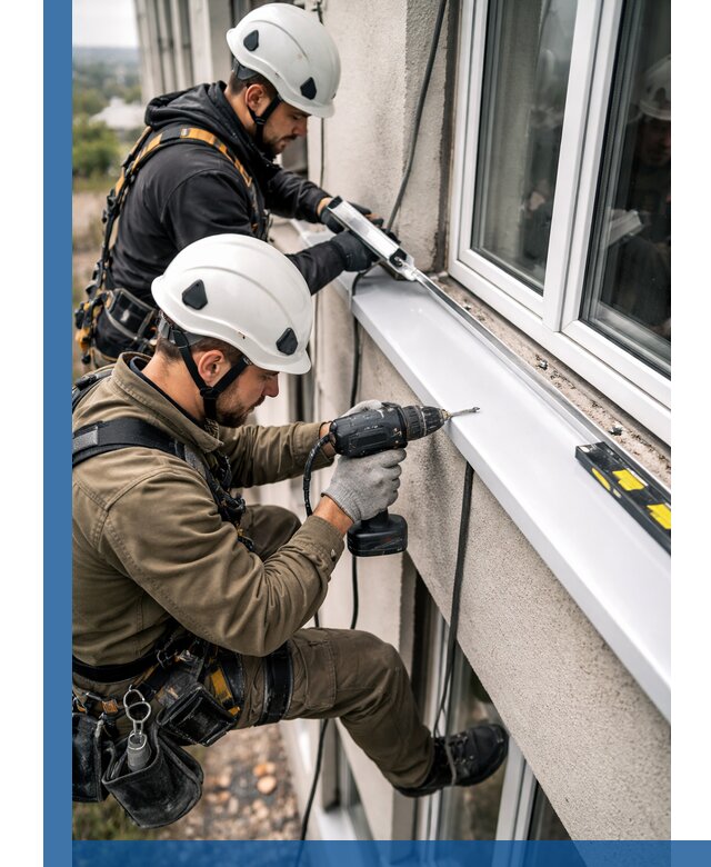 Профессиональный монтаж оконных отливов и отведения воды в Новокузнецке