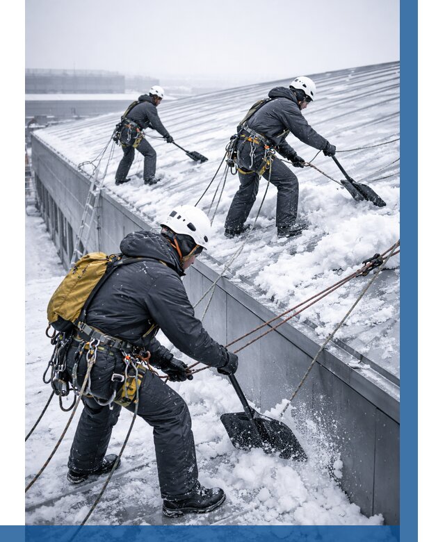 Очистка навесов от снега в Новокузнецке от 4623 р. | ВЫСОТНИК-Нвк