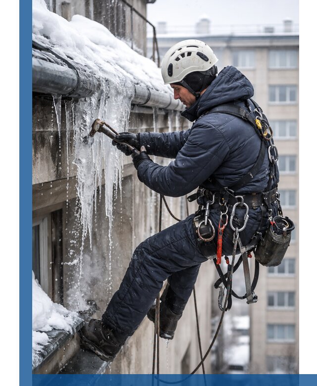 Удаление наледи и чистка водостоков в Новокузнецке оперативно и безопасно