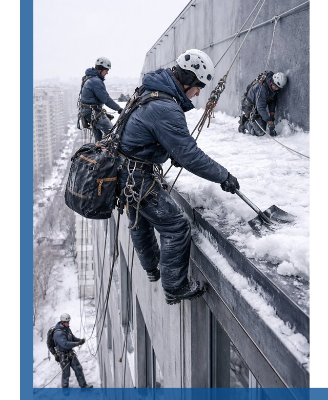 Абонентское обслуживание кровли зимой в Новокузнецке регулярный уход