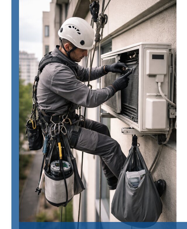 Обслуживание внешнего блока кондиционера в Новокузнецке профессионально