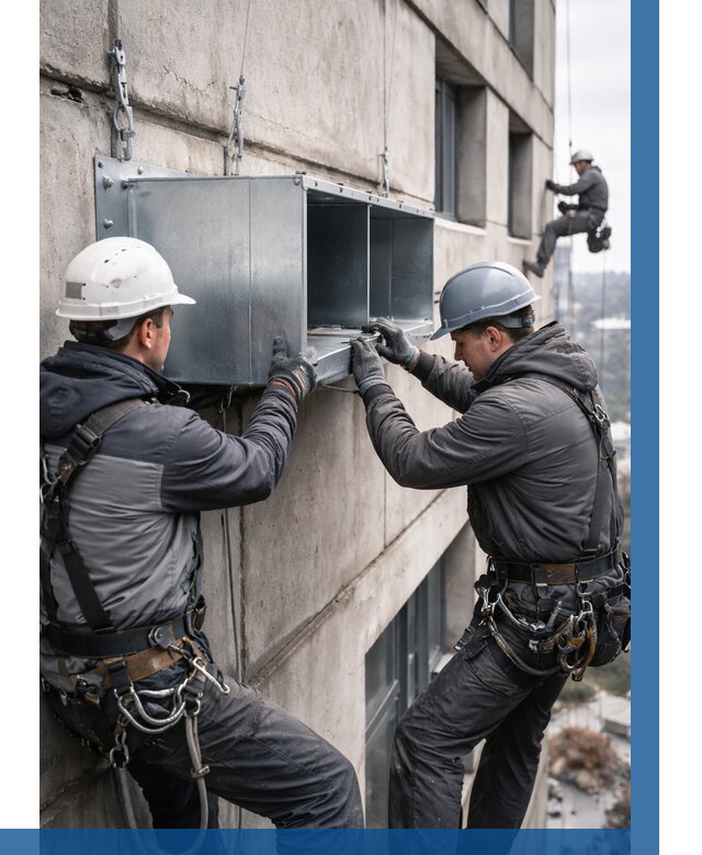 Монтаж вентиляционных коробов в Новокузнецке от 3082 р. | ВЫСОТНИК-Нвк