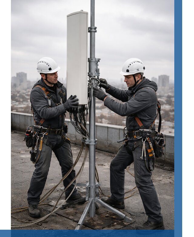 Монтаж антенн связи на крыше в Новокузнецке от 8733 р. | ВЫСОТНИК-Нвк