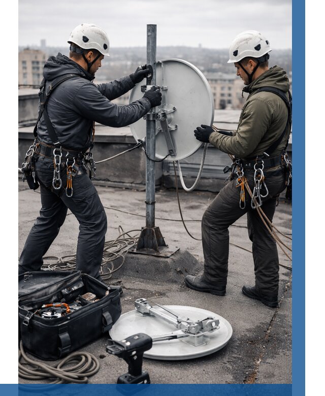 Демонтаж антенн на крыше в Новокузнецке от 4623 р. | ВЫСОТНИК-Нвк