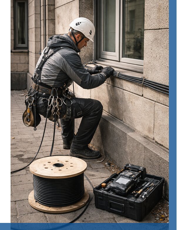 Прокладка оптоволоконного кабеля в Новокузнецке от 822 р. | ВЫСОТНИК-Нвк