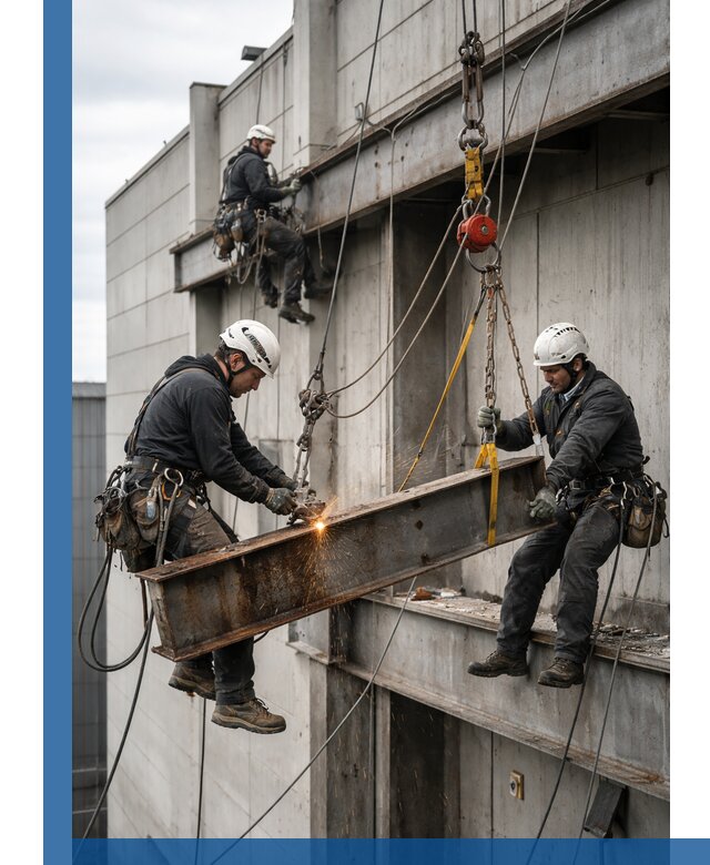 Демонтаж металлоконструкций на высоте в Новокузнецке под ключ