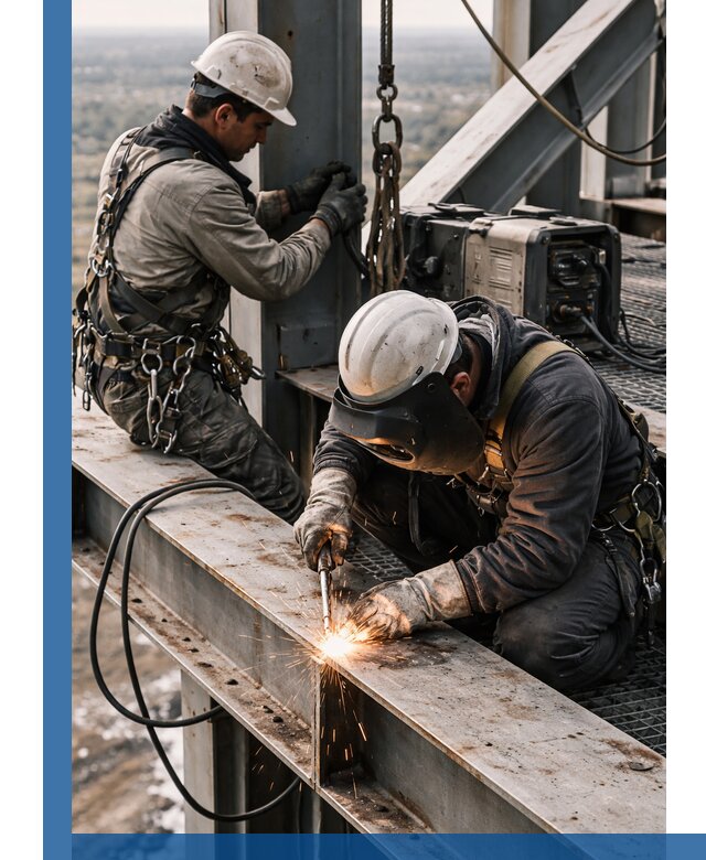 Высотные сварочные работы в Новокузнецке для промышленных объектов