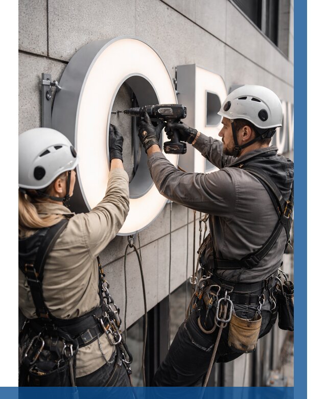 Монтаж световых букв в Новокузнецке от 3082 р. под ключ ВЫСОТНИК-Нвк