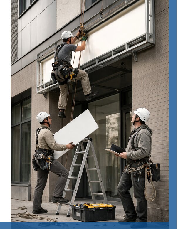 Монтаж светового короба в Новокузнецке от 6678 р. | ВЫСОТНИК-Нвк