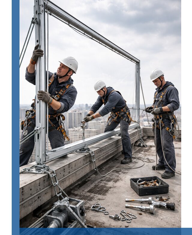 Монтаж крышных рекламных конструкций под ключ в Новокузнецке