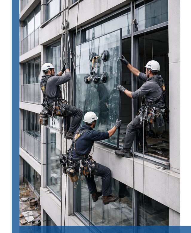 Фасадное остекление и монтаж витражей зданий в Новокузнецке под ключ