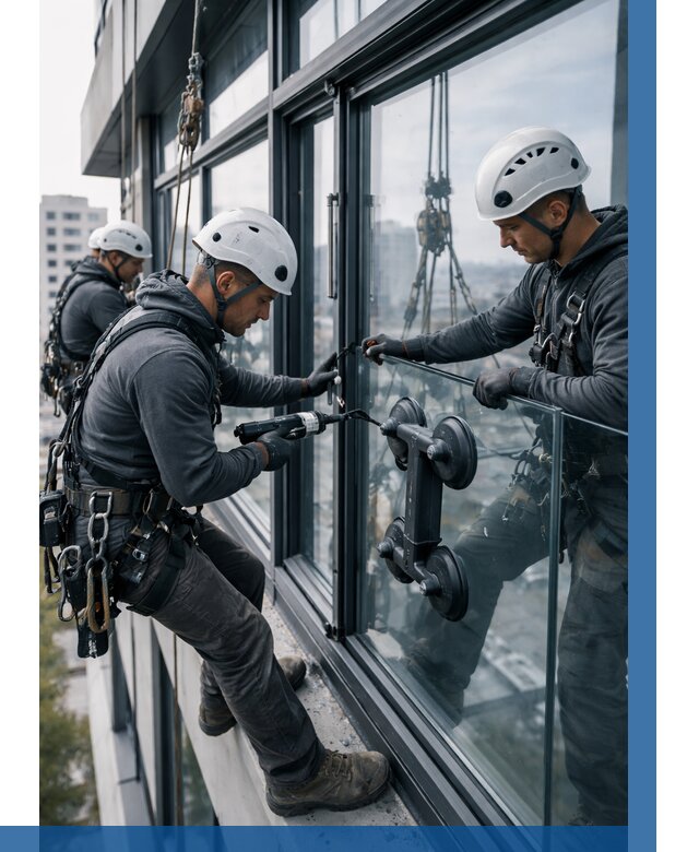 Витражное остекление зданий в Новокузнецке от 3596 р. | ВЫСОТНИК-Нвк