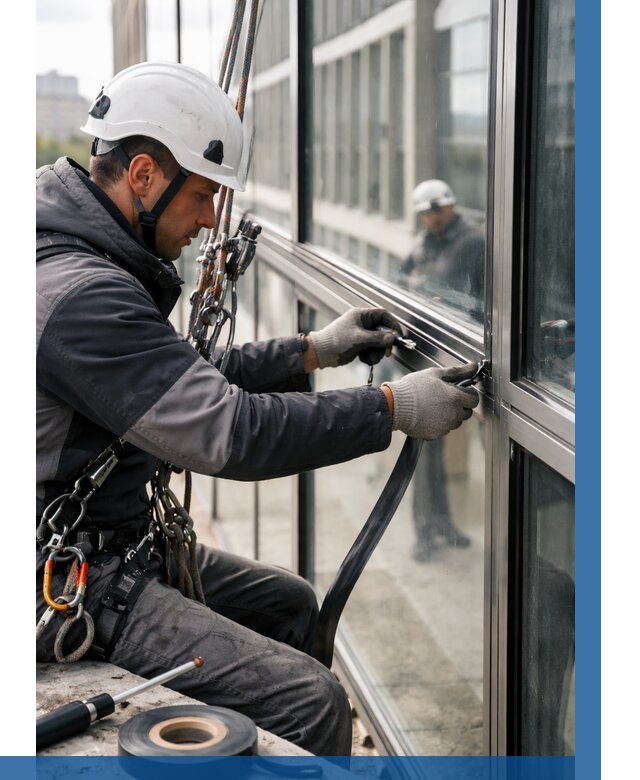 Ремонт витражных конструкций в Новокузнецке от 3596 р. | ВЫСОТНИК-Нвк