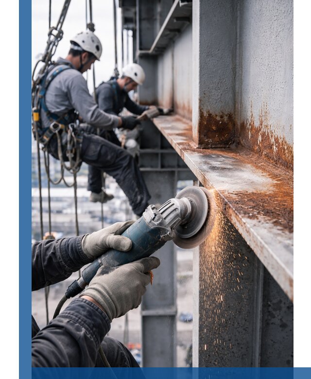 Зачистка металла от ржавчины и подготовка поверхностей в Новокузнецке