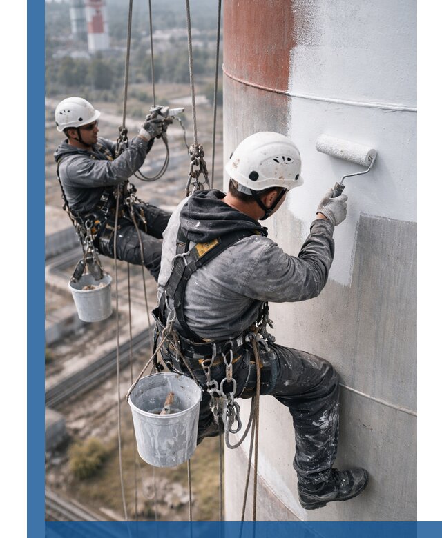 Покраска дымовых труб в Новокузнецке: антикоррозийная защита и восстановление