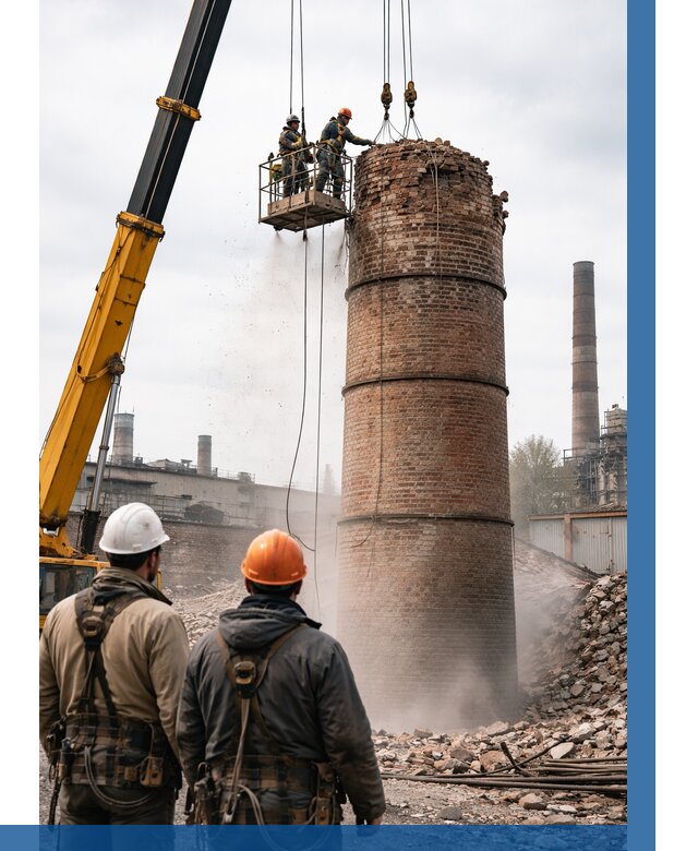 Демонтаж дымовой трубы в Новокузнецке от 92466 р. | ВЫСОТНИК-Нвк, смета