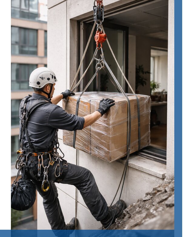 Подъем груза через окно в Новокузнецке от 4623 р. | ВЫСОТНИК-Нвк