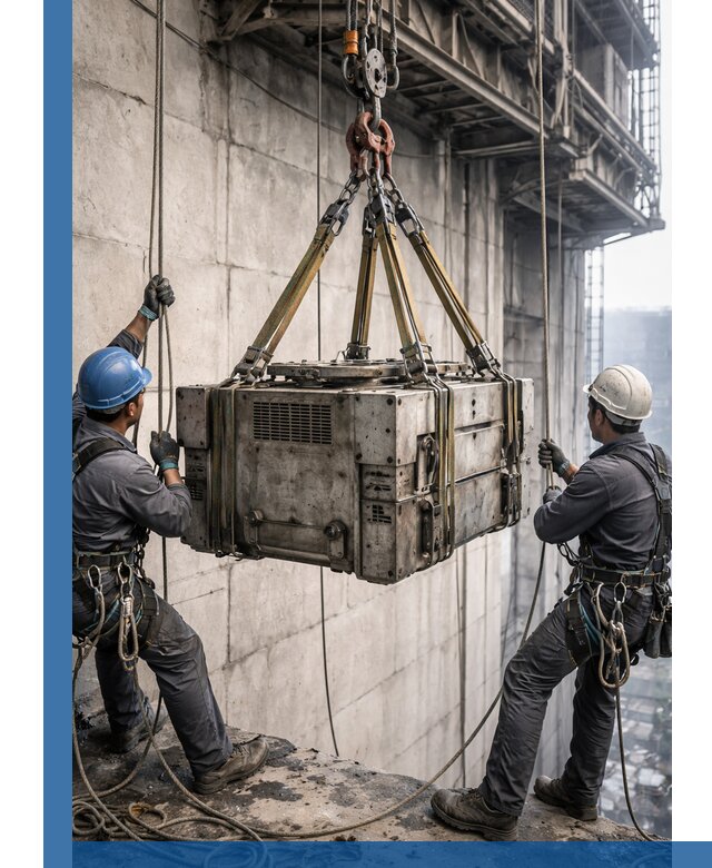 Такелажные работы на высоте, подъем и монтаж грузов в Новокузнецке