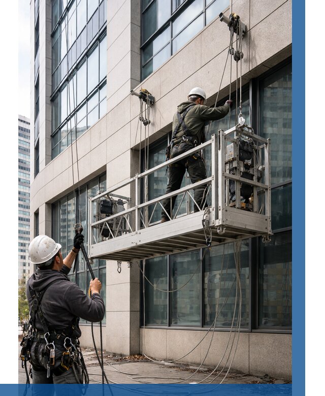 Монтаж и подъем фасадной люльки в Новокузнецке от 12329 р. | ВЫСОТНИК-Нвк