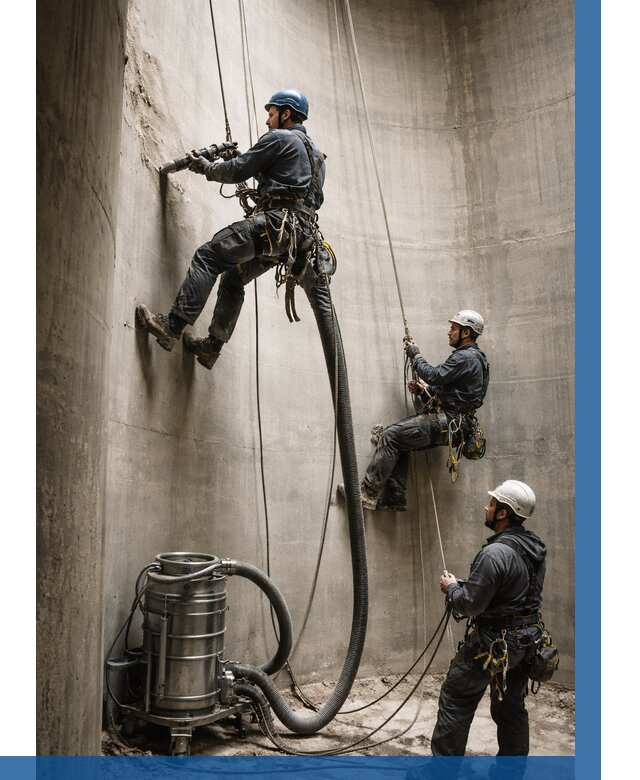 Зачистка силосов в Новокузнецке от 4623 р. Договор и смета ВЫСОТНИК-Нвк