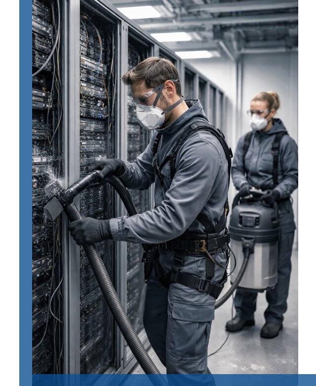 Обеспыливание серверной комнаты в Новокузнецке, профессиональная очистка