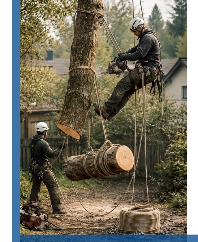 Валка деревьев частями в Новокузнецке, безопасно и аккуратно