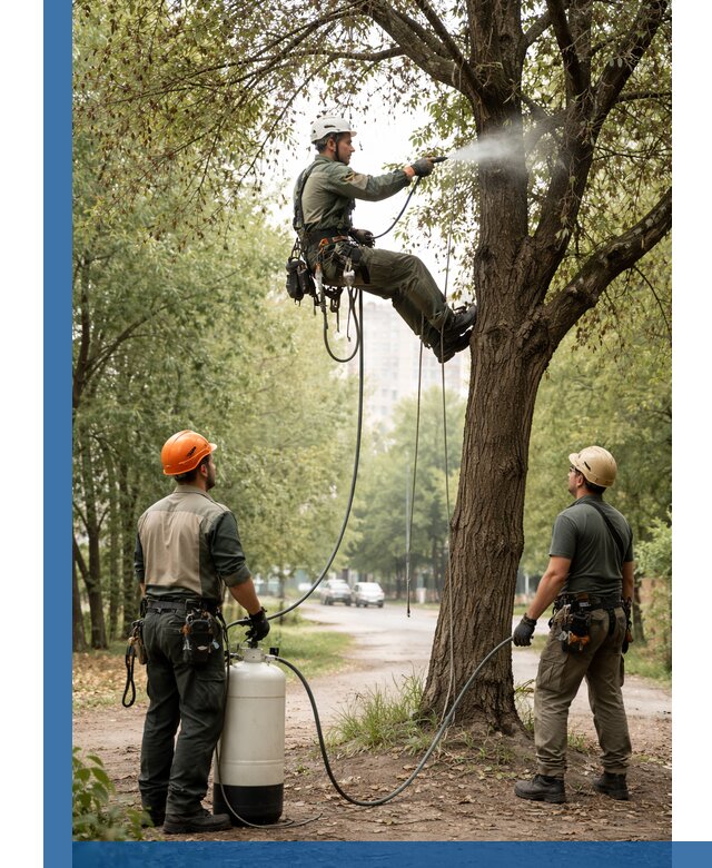 Обработка деревьев от вредителей в Новокузнецке профессиональная защита