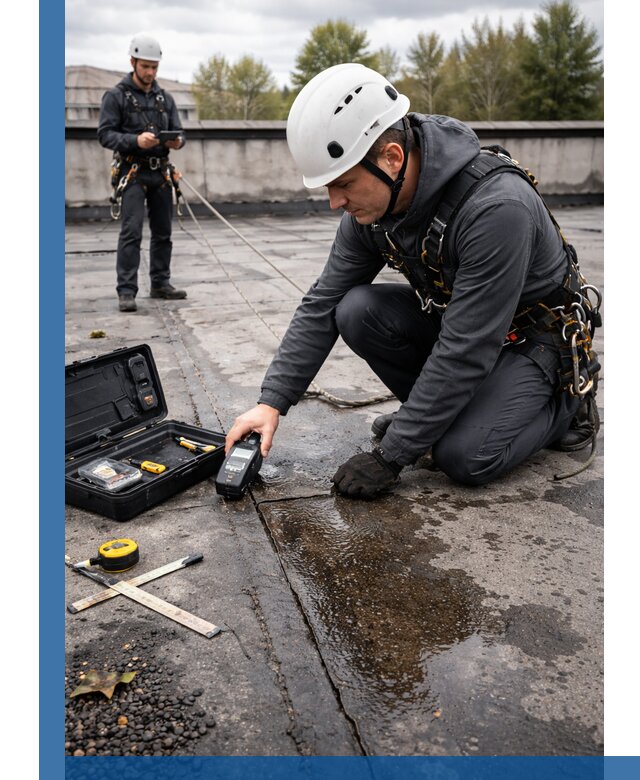 Обследование кровли на протечки и выявление дефектов в Новокузнецке